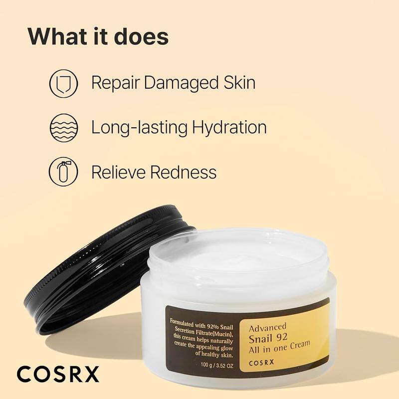 COSRX Korean Snail Mucin Cream + 96% Repair Essence (70% OFF)